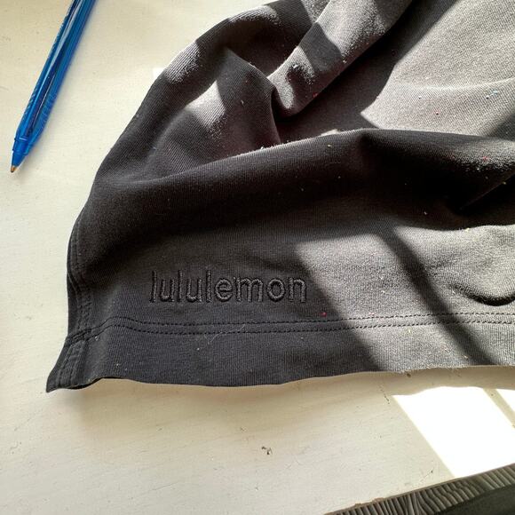 Lululemon Black Rainbow Lint Balls Round collar Short Sleeve Top 4 - Picture 7 of 10